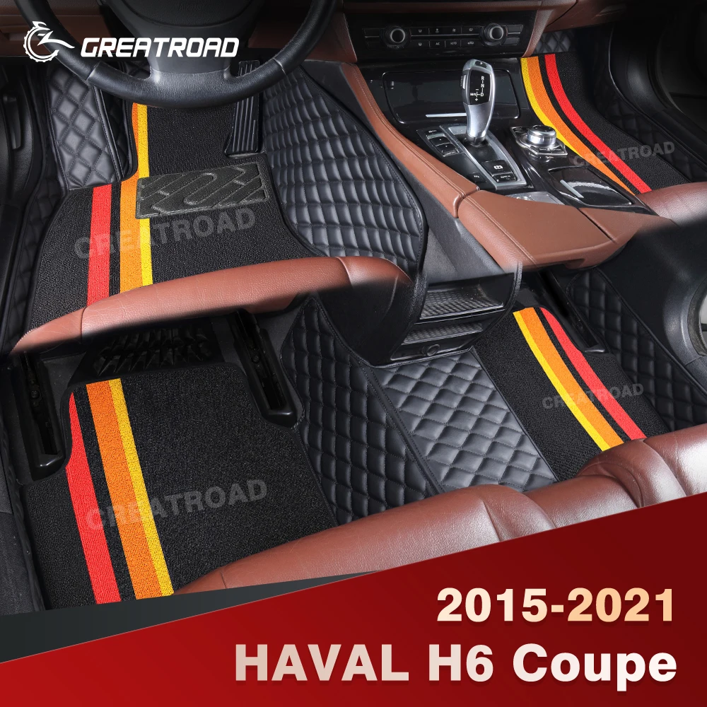 

For HAVAL H6 Coupe 2015-2021 Double Layer Car Floor Mats Custom Auto Carpet Cover Interior Accessories