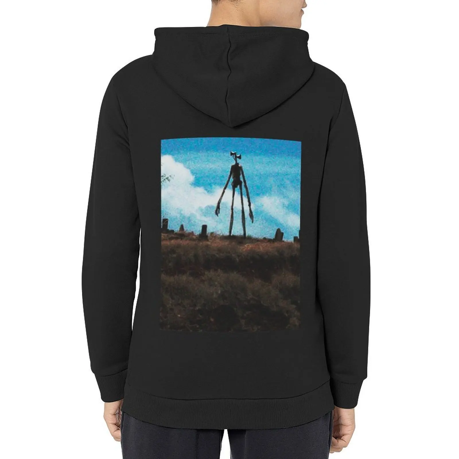 

Siren head horror photo Hoodie men's sweat-shirt set korean clothes mens clothes men wear hoodies for men