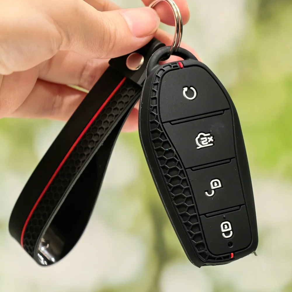 حامل سيليكون سلسلة مفتاح حافظة مفتاح السيارة غطاء ل BYD Atto 3 Han EV دولفين سونغ برو ماكس تانغ DM يوان دولفين E2 تشين بلس