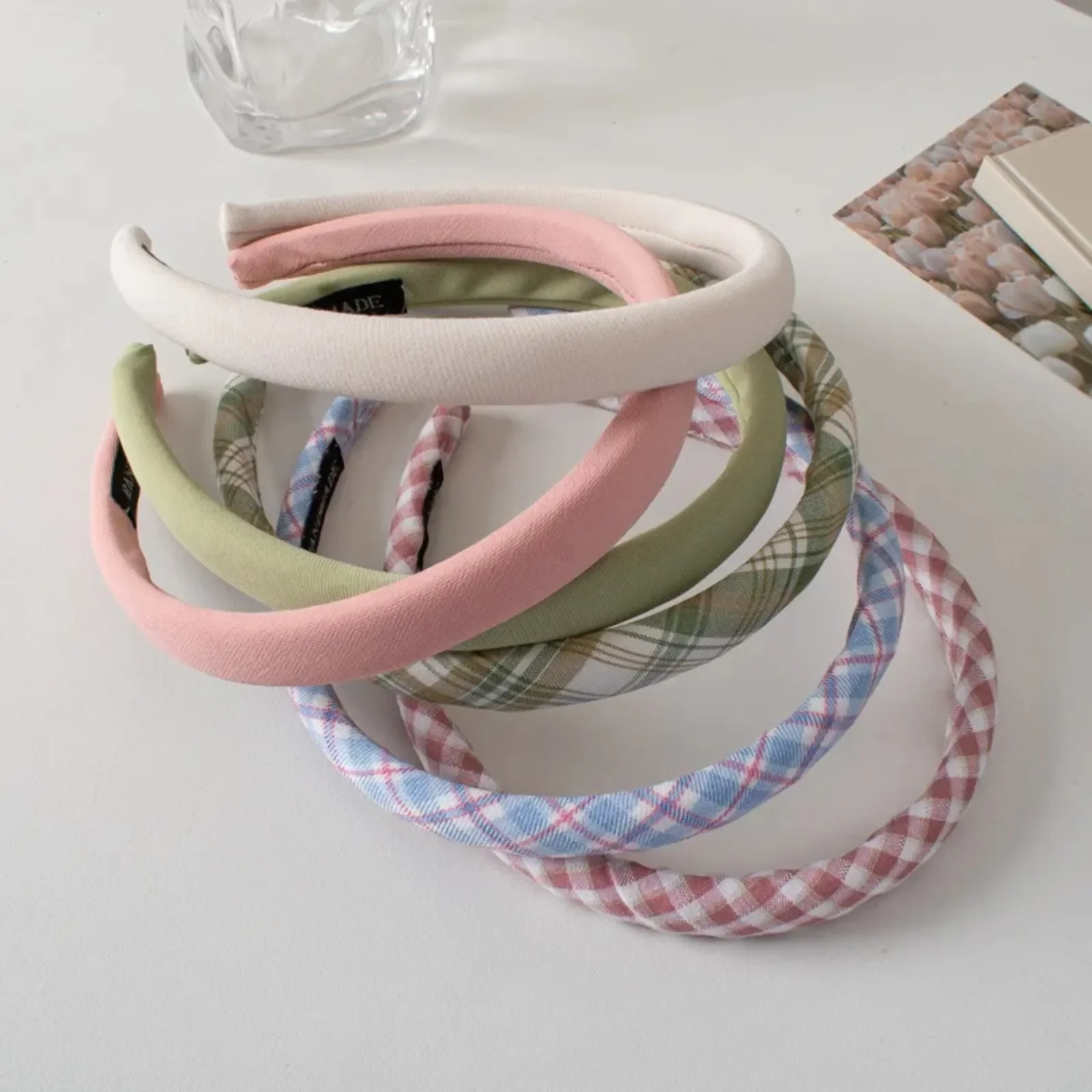 Korean 2023 New Trend Solid Stripe Hair Hoop Campus Party Simple Headband Women's Elegant Fashion Hair Accessories Wholesale