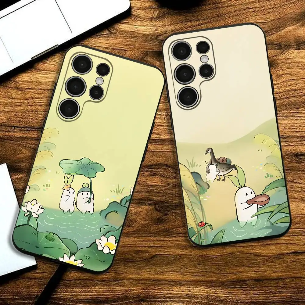 Tao Yuan LUO Phone Silicone Case For Samsung S24,22,20,23,21,20 Ultra Plus Lite 5G Print Silicone  Cover