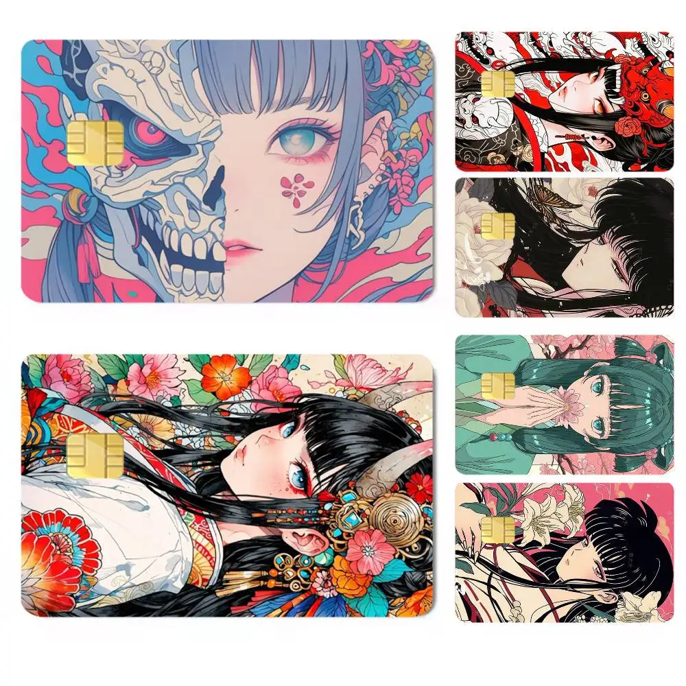 The Anime Hannya Maiden-n Credit Card HD Stickers Premium matte film effectively prevents fingerprints and daily abrasion.