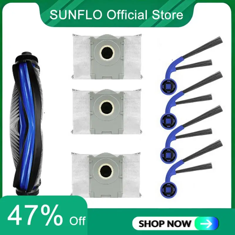 

SUNFLO Applicable For Ecovacs T80 Robot Vacuum Cleaner Main Brush Roller Brush Filter Filter Dust Bag