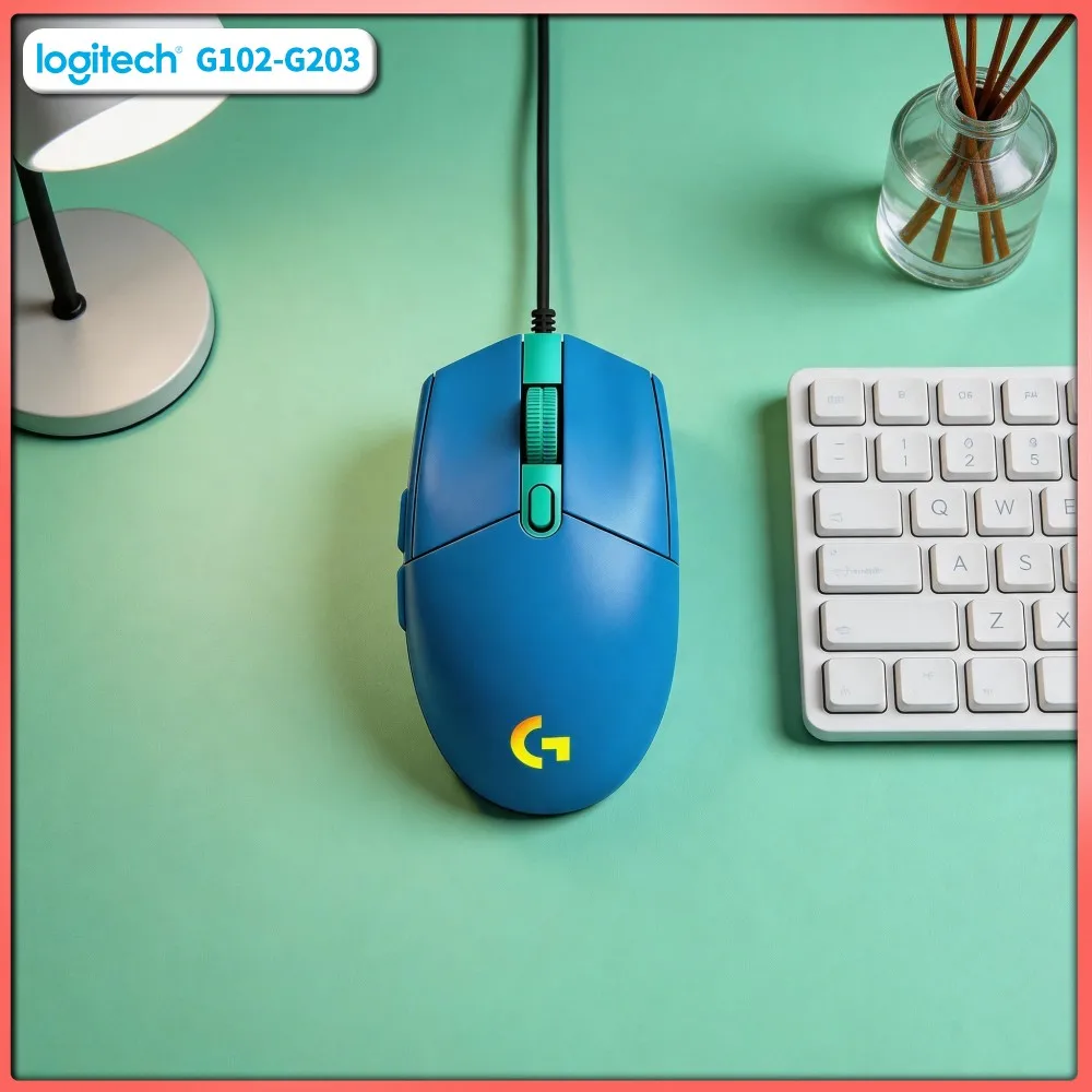 Logitech G102 Prodigy Gaming Mouse Adjustable 200-8000 DPI Mechanical Buttons RGB Lighting Great for Competitive PC Gamers