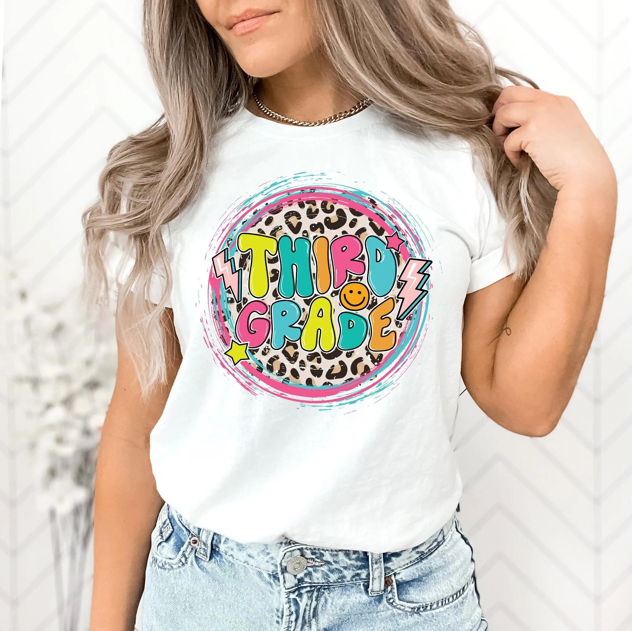 

Hello Third Grade T Shirt Teacher For Teachers 3Rd Back To School