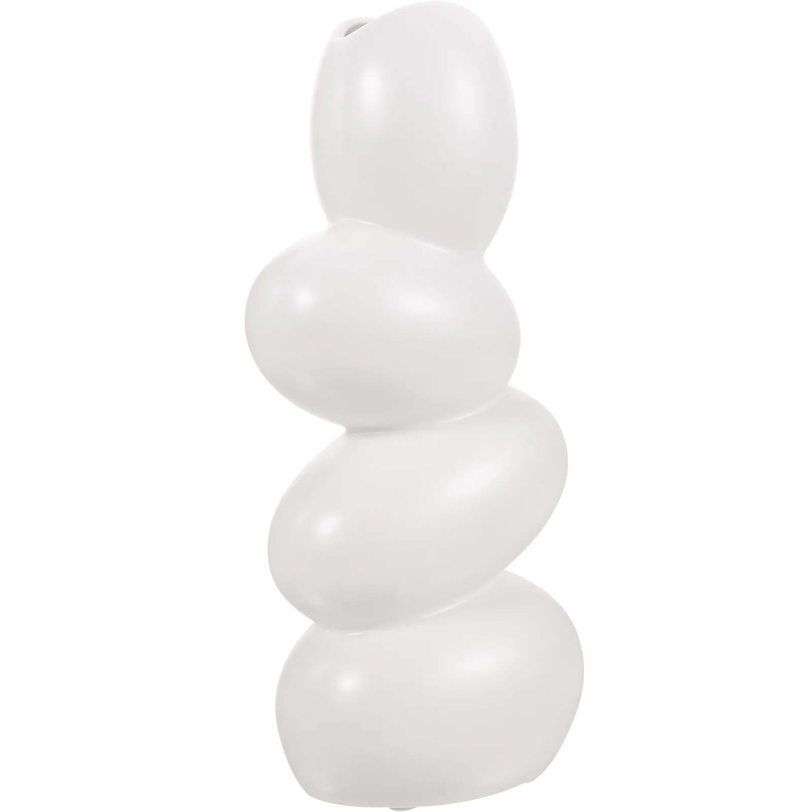 

Ceramic Vase Abstract Cobblestones Shape Decorative Flower Arrangement Holder for Home Office Desktop Decor Modern Ceramic