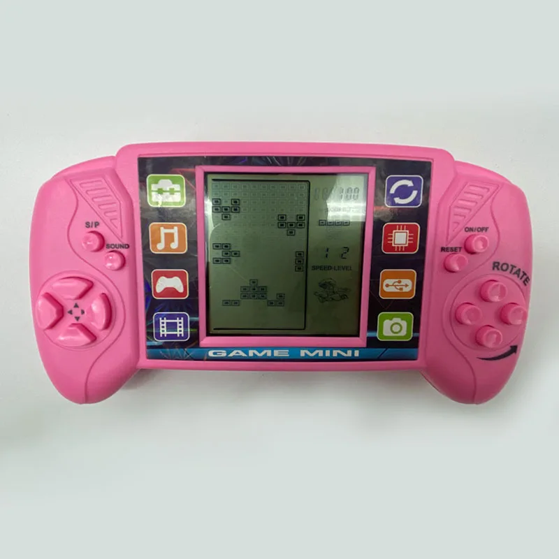 JOGO DE TIJOLO-Handheld Game Console, presente clássico da infância, tela grande, brinquedos eletrônicos, 1PC