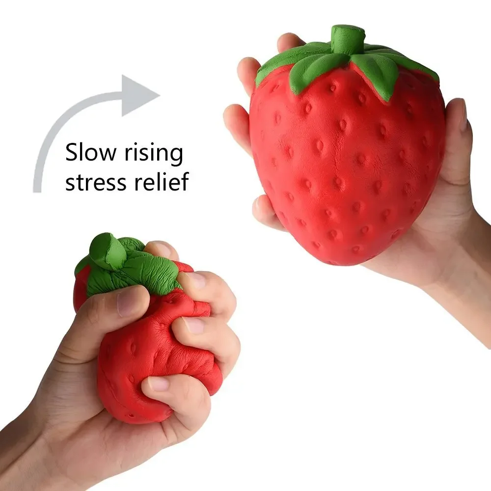 

HOT SALE Super Jumbo Simulation Strawberry Slow Rising Antistress Toy Kids Grownups Squeeze Squishy Toys Creative Squeeze Toys