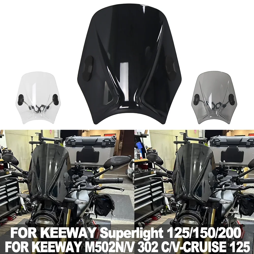 Kit Deflector de viento Universal para parabrisas delantero de motocicleta, para KEEWAY M502N/V 302 C/V-CRUISE 12 para Keeway Superlight 125/150/200