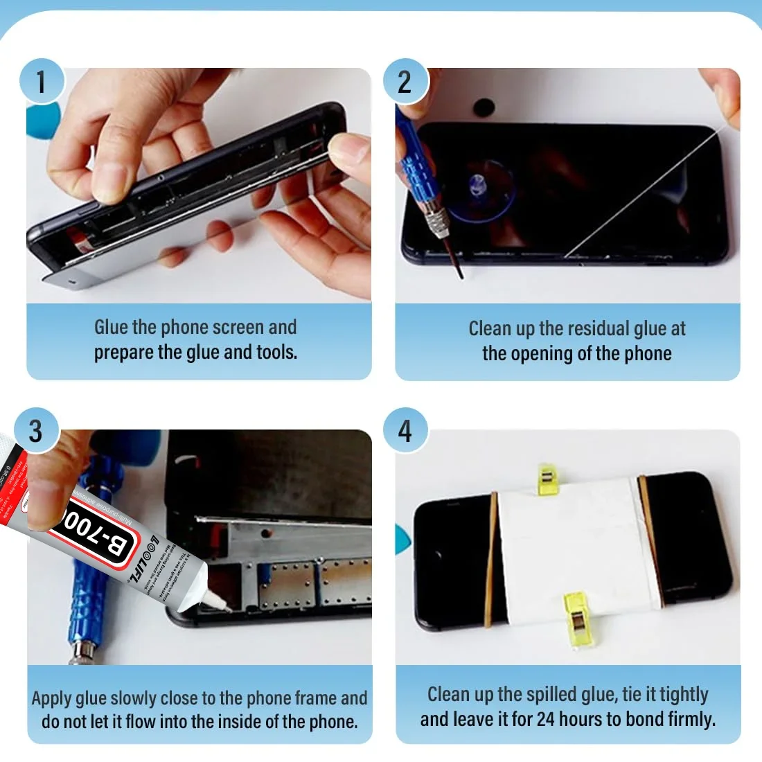 B7000 Glue Mobile Phone Touchscreen Repair Jewellery Accessories Epoxy Resin Waterproof Transparent For Apple and Samsung Mobile Phones