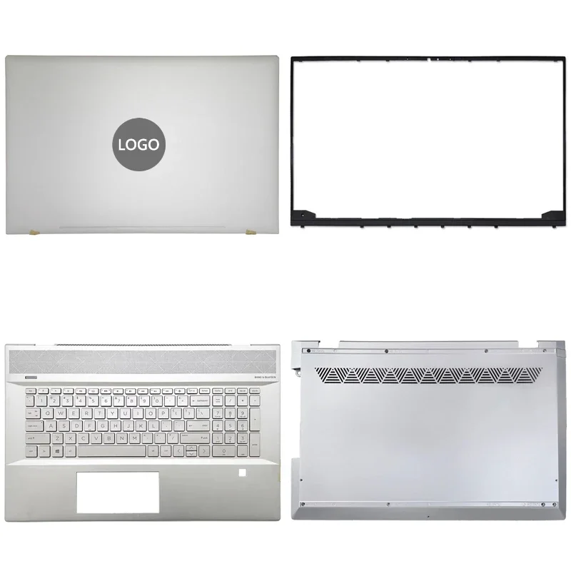 New For HP Notebook ENVY 17-CE 17M-CE TPN-W145 Laptop LCD Back Cover Front Bezel Upper Palmrest Bottom Base Case Keyboard Hinges