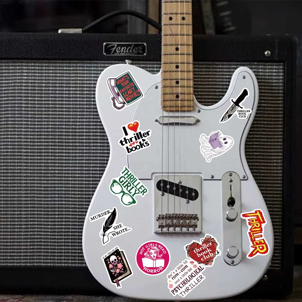 50 قطعة ملصقات كتاب الإثارة الشارات للهاتف المحمول سجل القصاصات سكيت الغيتار DIY الكتابة على الجدران ملصقات الجمالية الهدايا الإبداعية