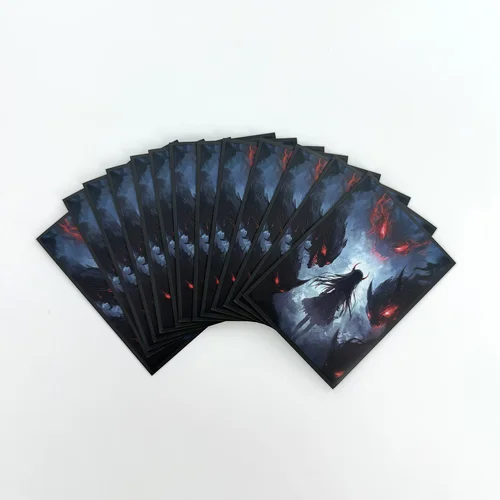 Imagen 2 del producto Fundas para tarjetas MTG, 100 unidades, parte trasera mate, antideslizantes y fácil mecha, 2,6 x 3,6 pulgadas, aplicable a TCG OCG CCG PTCG (Demonic Holy Maiden)