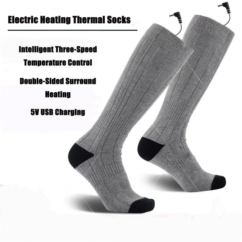 Electric Socks Are Rechargeable and Electrically Heated Three-Speed Temperature Control Comfortable Winter Outdoor Sports