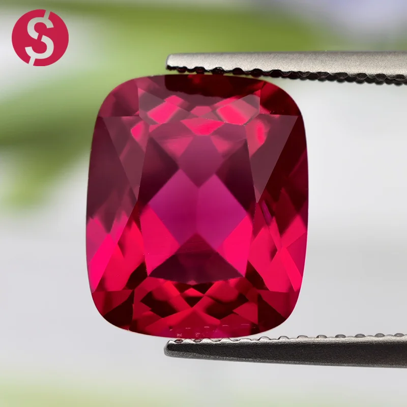 

Lab Grown Ruby Gemstone Top Pigeon Blood L-Cushion Cut Synthetic Ruby Loose Diamond Gems with Seclectable AGL Certificate