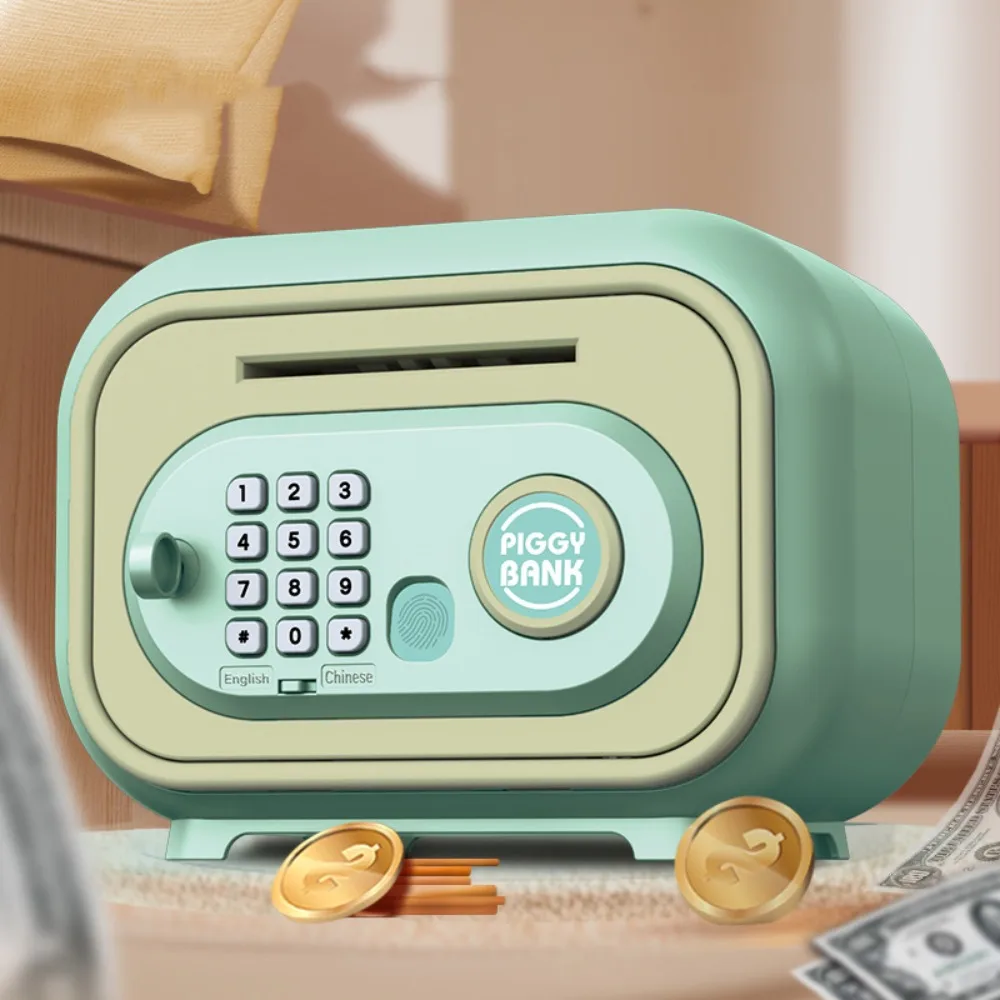 Wachtwoordslot Bankkluis Vingerafdruk Spaarpot Kinderen Spaarpotten Duurzame veilige ATM-besparingsdoos voor munten Geld