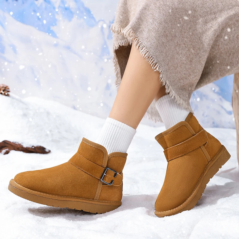 

Замшевые зимние ботинки унисекс, мужские слипоны с плюшевыми утепленными ботинками для мужчин, удобные нескользящие ботильоны, мужские большие размеры 45, botas para hombre