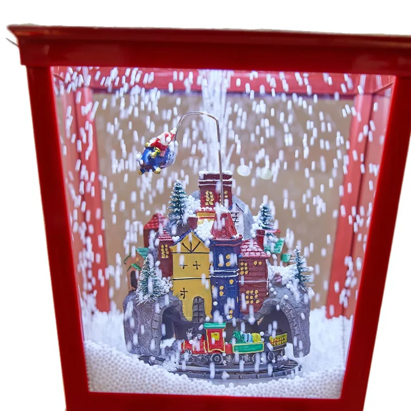 زينة عيد الميلاد لاكي سنو أضواء مسار عيد الميلاد زينة عيد الميلاد اكسسوارات أضواء الموسيقى