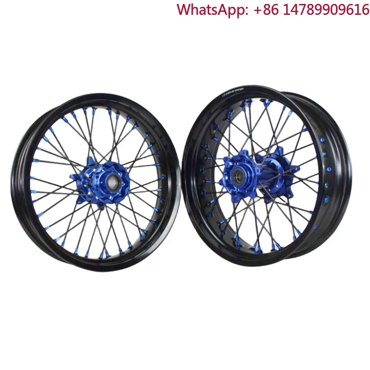Responsive 17 Inch Supermoto Wheel Set for [Model] CNC Aluminum Alloy Rims Hub Assembly High Quality Off-Road Dirt Bike Parts