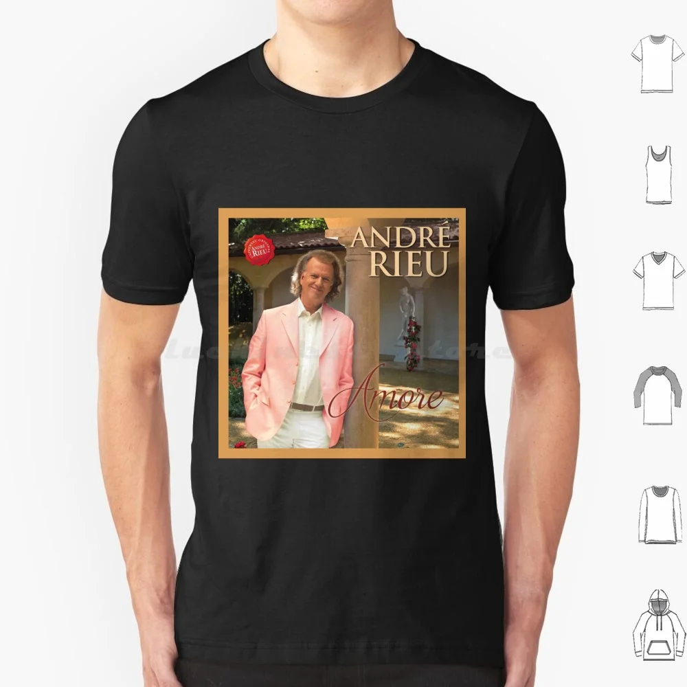 Camiseta Amore de algodón para hombre y mujer, estampado DIY, portada del álbum de André Rieu, portada del álbum Amore, lo mejor de André Rieu, portada del álbum Best Of