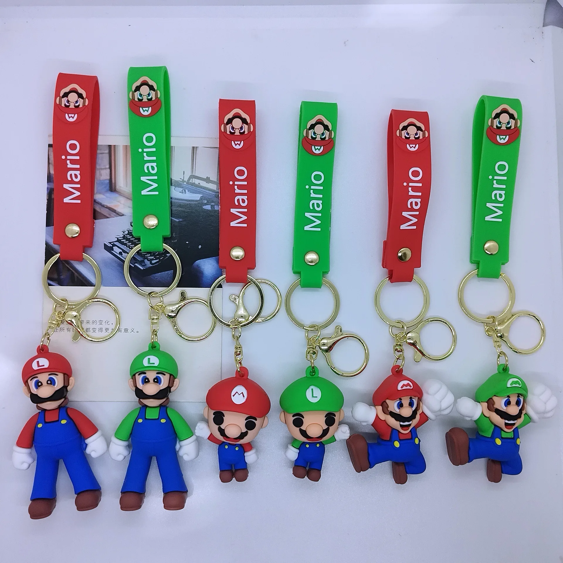 

Creative Cartoon Mario Doll Keychain Bag Car Keychain Accessories Gift Wholesale Kawaii Cute Personalized Gifts Y2k Fashion Toys