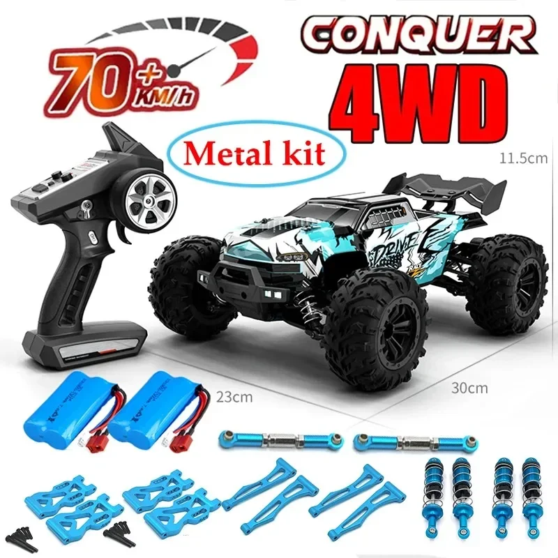 

1:16 70KM/H or 50KM/H 4WD RC Car with LED Remote Control Cars High Speed Drift Monster Truck for Kids Vs Wltoys 144001 Toys