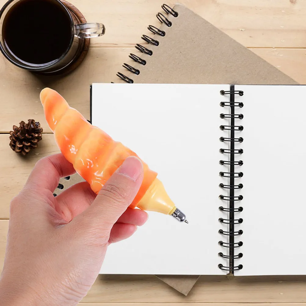 

Набор из 10 шариковых ручек в форме хлеба: реалистичный дизайн багета и круассана, гладкое чернило, для офиса и школы, новинка, в форме еды