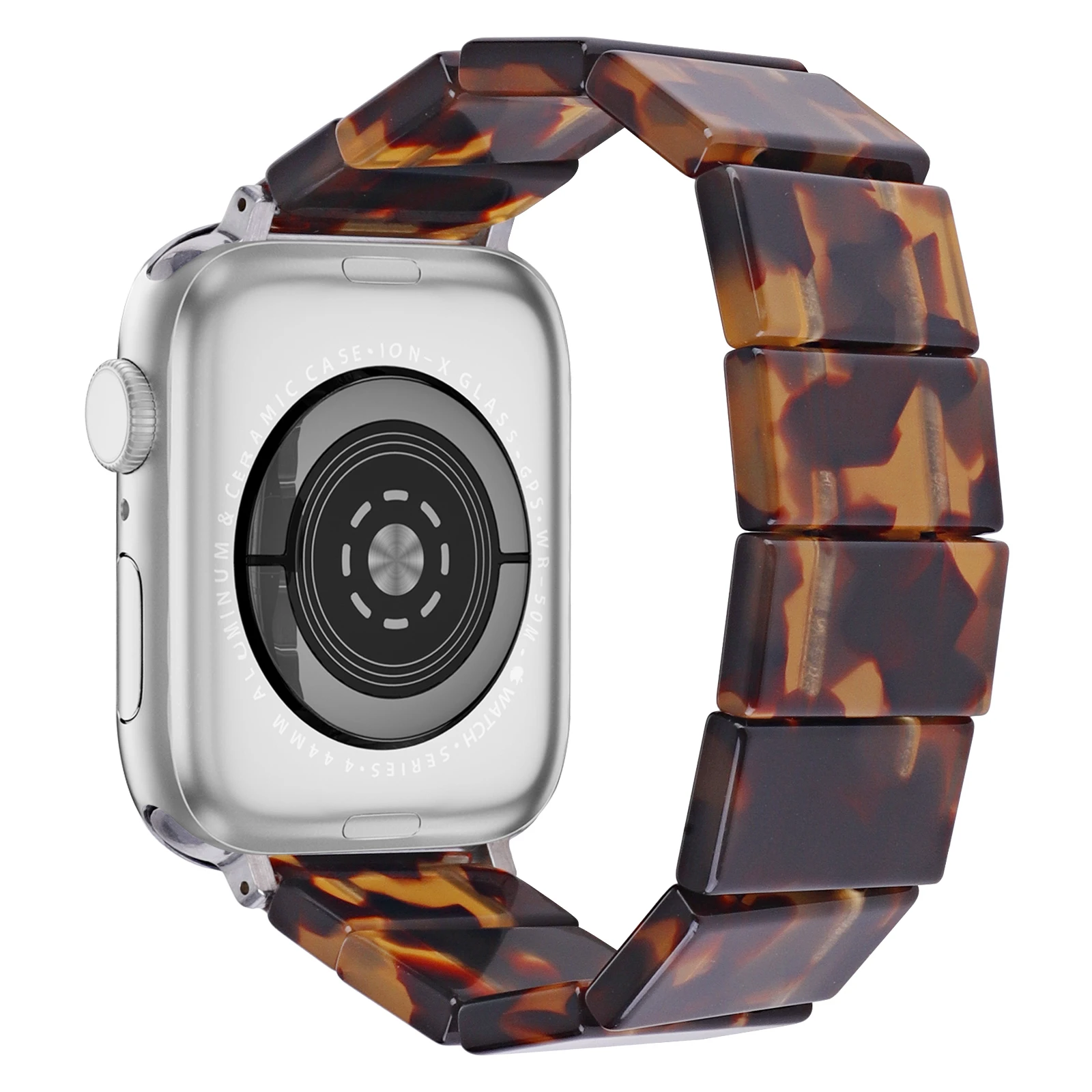 Resin strap for Apple Watch band 41mm 40mm 42 44mm 45mm 49mm Women\'s elastic ring strap for iWatch series 9/8/6/5/se/4/3/Ultra 2