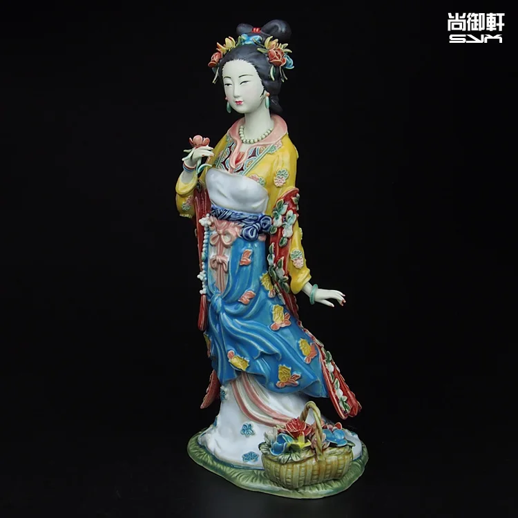 Shiwan doll master of fine ancient characters of a dream of Red Mansions twelve beauties Lin Daiyu ceramic ornaments crafts