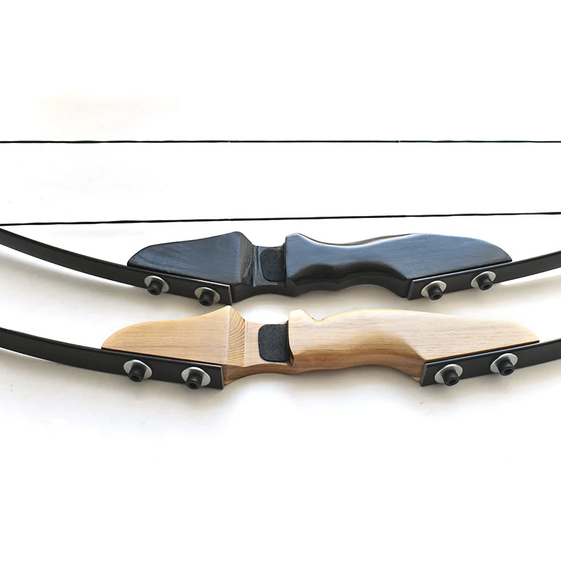 M120 Wooden Handle Recurve Bow Professional Outdoor Shooting Precision Bow 40 Ibs Detachable Fiberglass Fiber Portable Bow