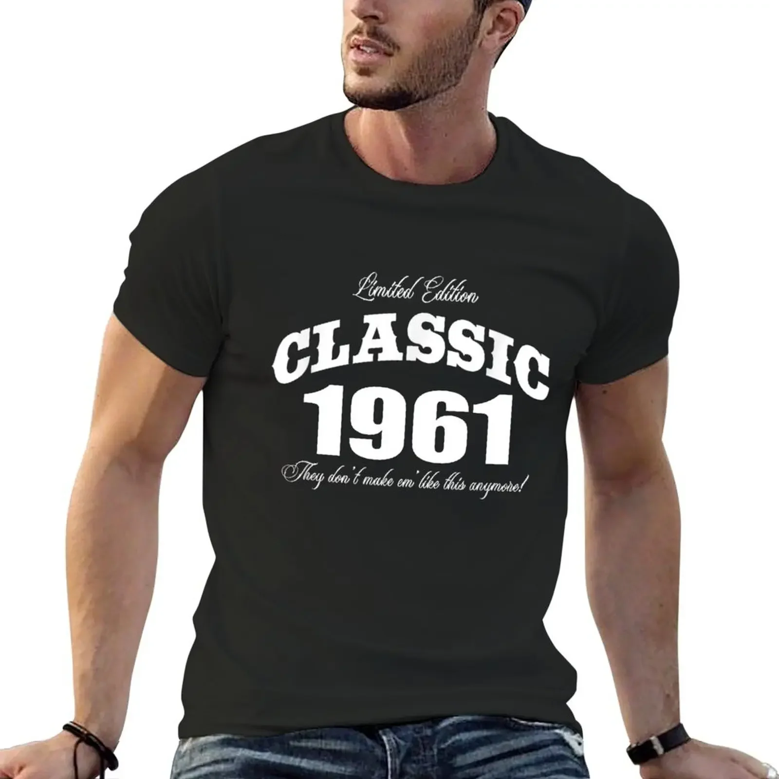 

Limited edition classic 1961 T-Shirt summer top man clothes Short sleeve tee men