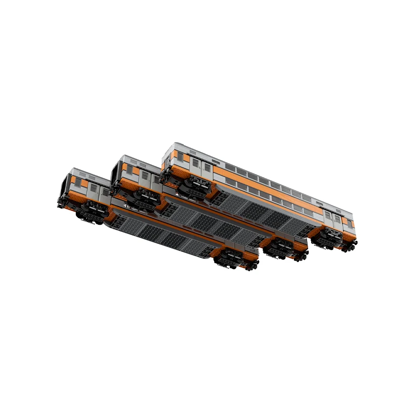 

MOC French Railway City Passenger Train Carriages Building Blocks Assembly Model Creative Children's Toys Gifts