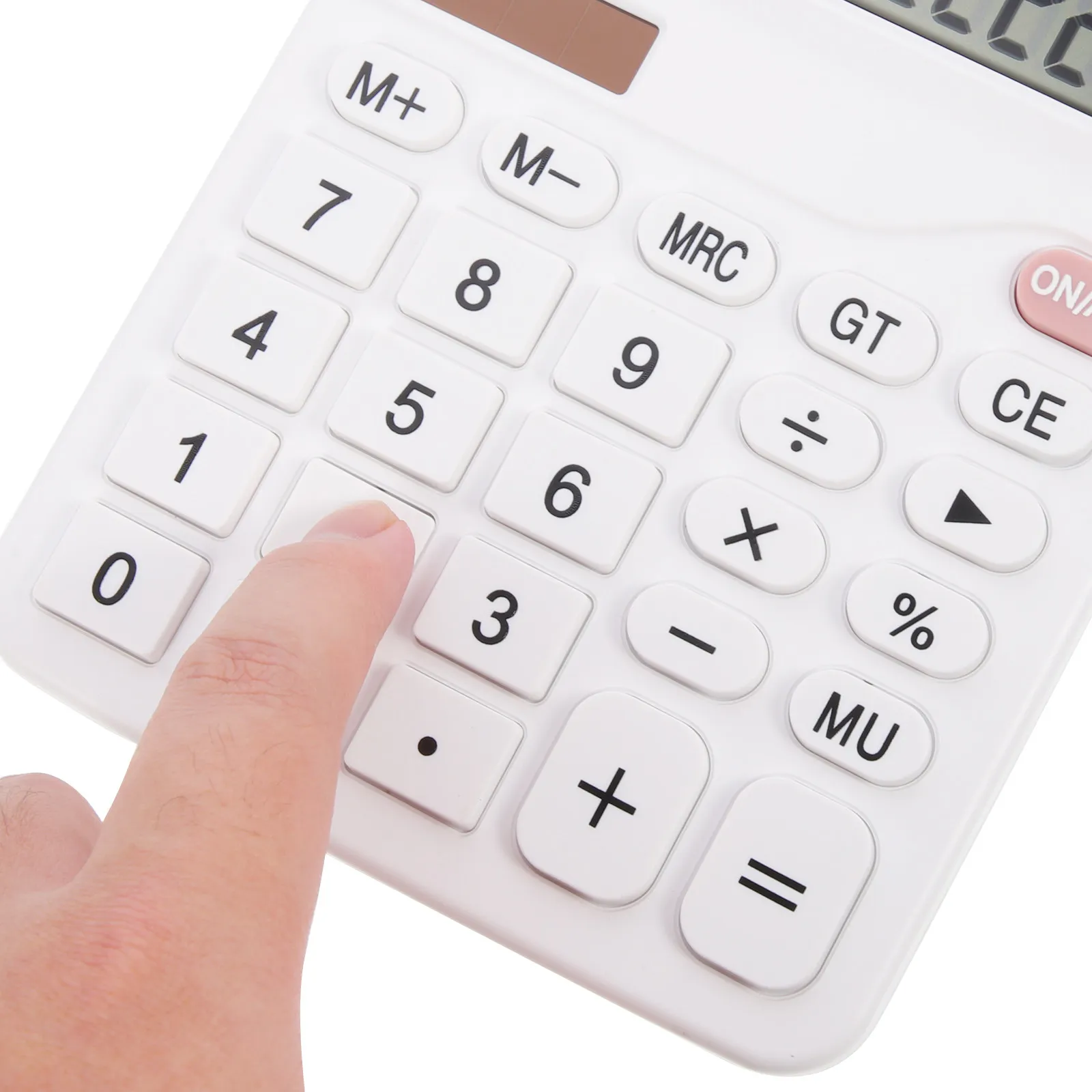 

12 Digit Solar Powered Calculator Portable Desktop Basic Calculation Tool for Office School Students Accountants Home Use