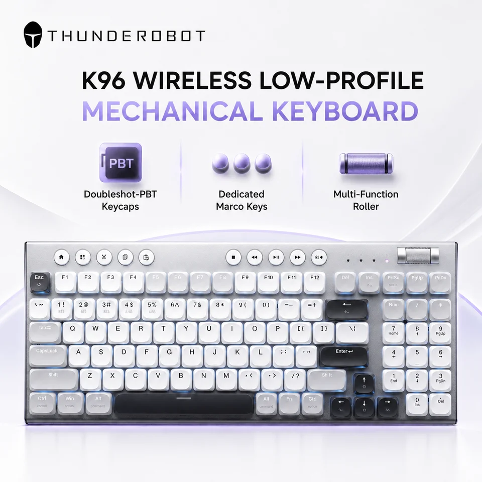 THUNDEROBOT K96 Wireless Mechanical Keyboard Low-profile