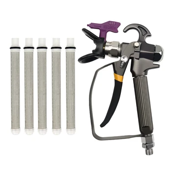 New high quality airless spray gun with 5 filters for electric airless paint sprayers with 517 spray tip