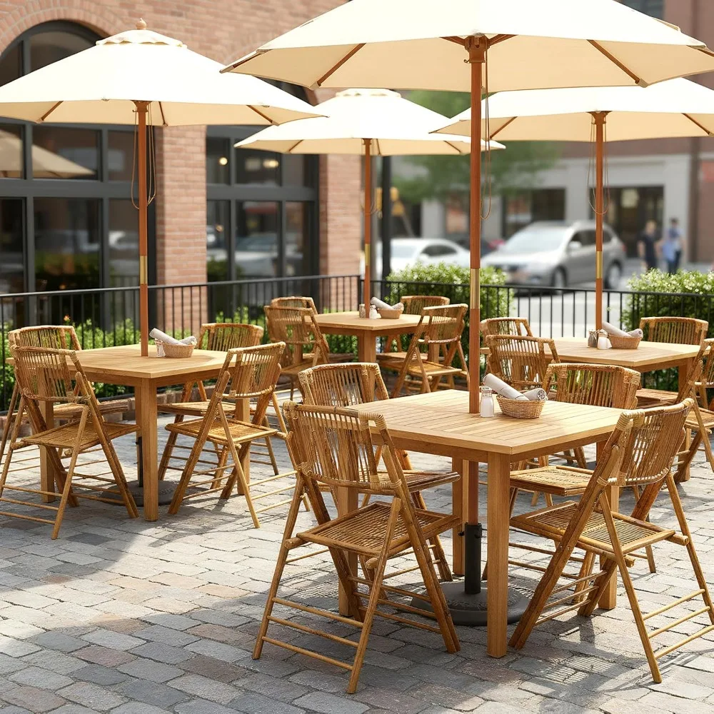 

Bamboo Folding Chairs 1/2/4 Pack Foldable Dining Wood Chairs for Outdoor Indoor Garden Patio Lawn Porch Wedding, Customized