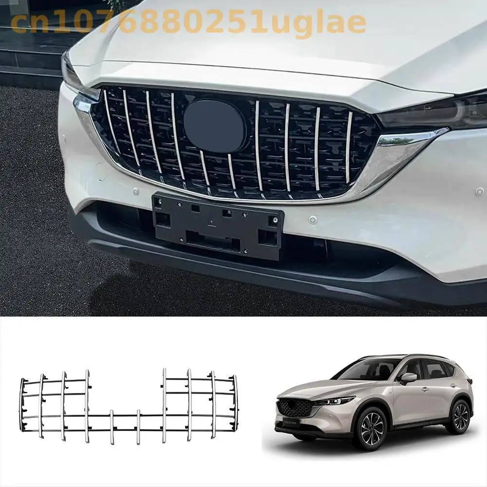 

Автомобильные аксессуары для Mazda CX-5 2022 2023 2024 Высококачественная Металлическая Передняя решетка Вокруг отделки гоночные решетки отделка автомобильный Стайлинг