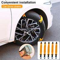 Universal 10pcs Car Snow Chains TPU Wheel Security Chains Adjustable Snow Tire Chains Belt Emergency Anti-Skid Anti-Slip For Car