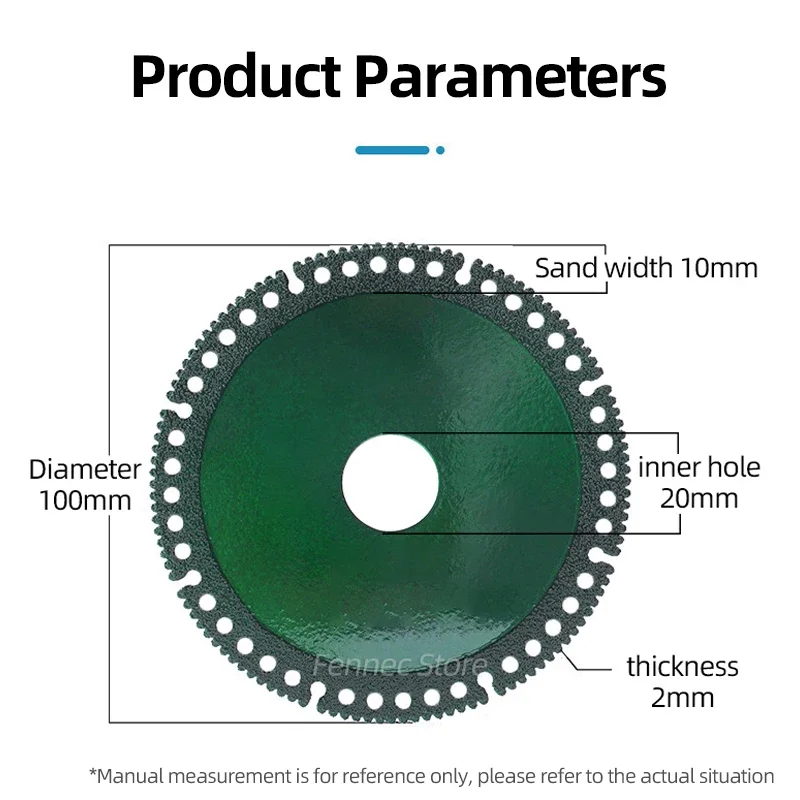 Grinder Indestructible Discs, Diamond Metal Cutting Discs 1/2/3 Pieces Tile Rock Slab Slice Marble Color Steel Tile Saw Blade