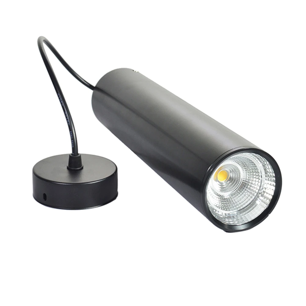

Modern Ceiling Spotlight 10W 75mm Diameter 85-265V Black Warm Light Tube Lamp for Restaurant Bar Ktv Downlight