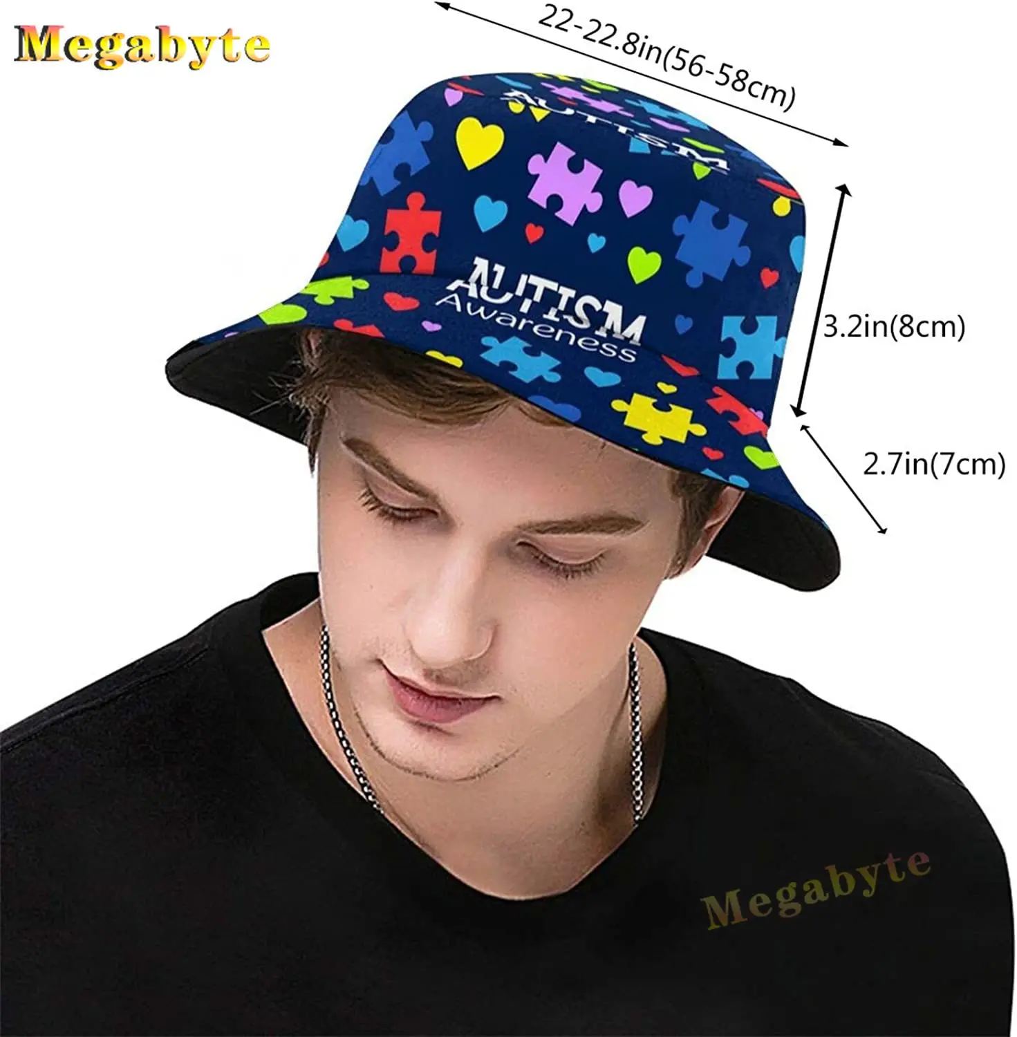 Autism Bucket Hats Autism Awareness Fishman Hat Summer Travel Fashion Beach Sun Hat Outdoor Fisherman Cap