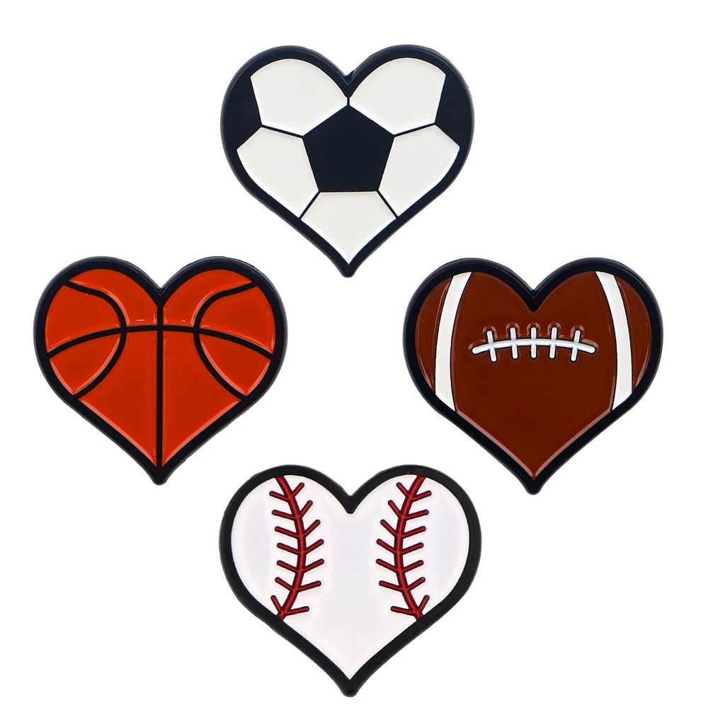 

Football Basketball Soft Enamel Pin Lapel Pins for Backpacks Men Brooch for Clothes Briefcase Badges Accessories Students Gifts