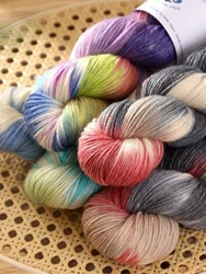300g/set Fluffy Gradient Segment Dye Children\'s Woolen Yarn Knitted Sweater Scarf Gloves Wool Thread Skin Friendly Anti-shrink
