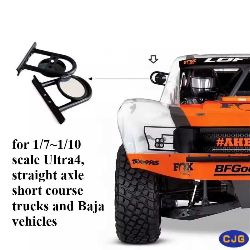 

Комплект боковых зеркал RC для радиоуправляемых моделей 1/10 Traxxas UDR, высокодетализированный дизайн с отражающими элементами, прямая замена, детали для внешнего тюнинга