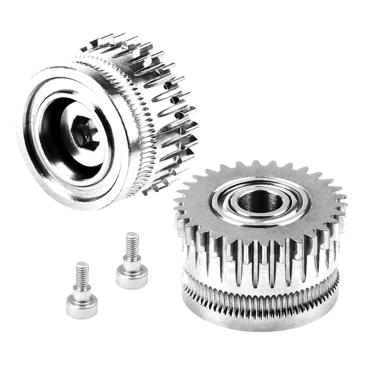 2Pcs for K1 K1C K1 Max Extruder Accessories All Metal Filament Gear 3D Printer Accessories Two Gear Extrusion Kit