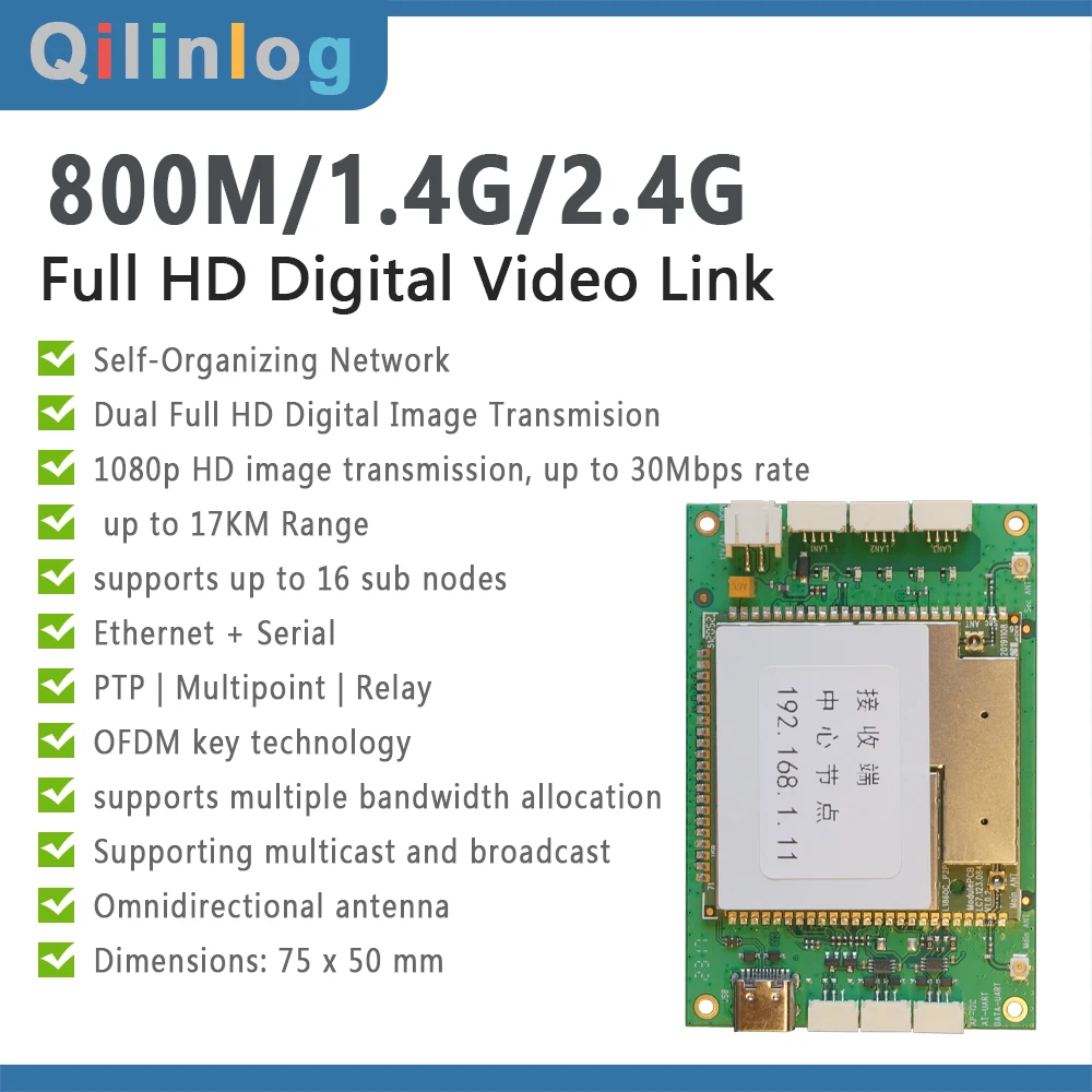 10KM Long Range Starlike Network Image/Data Transmission Modules Powerful Wireless Repeater/Bridge