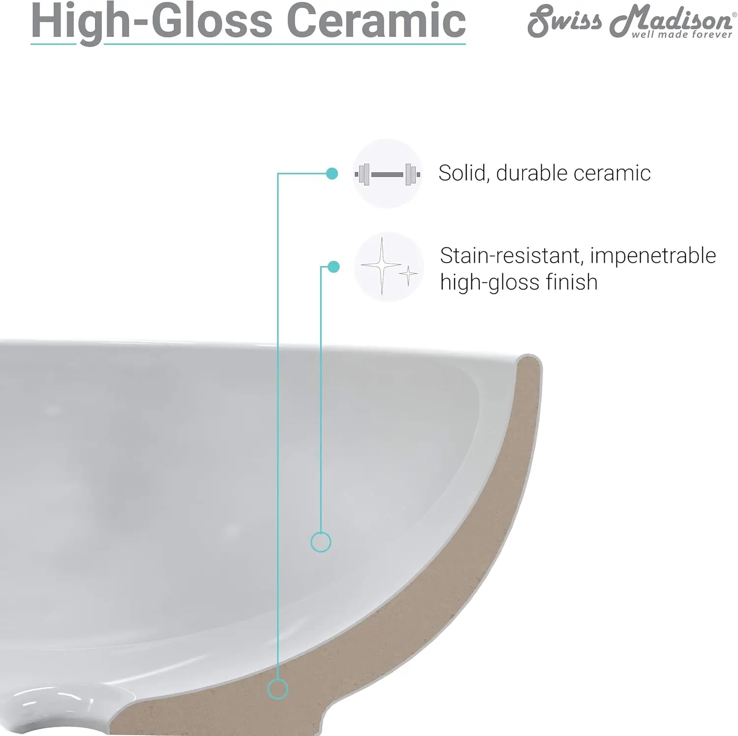 Round Ceramic Vessel Sink Durable Scratch-Resistant Easy Install Stylish Design