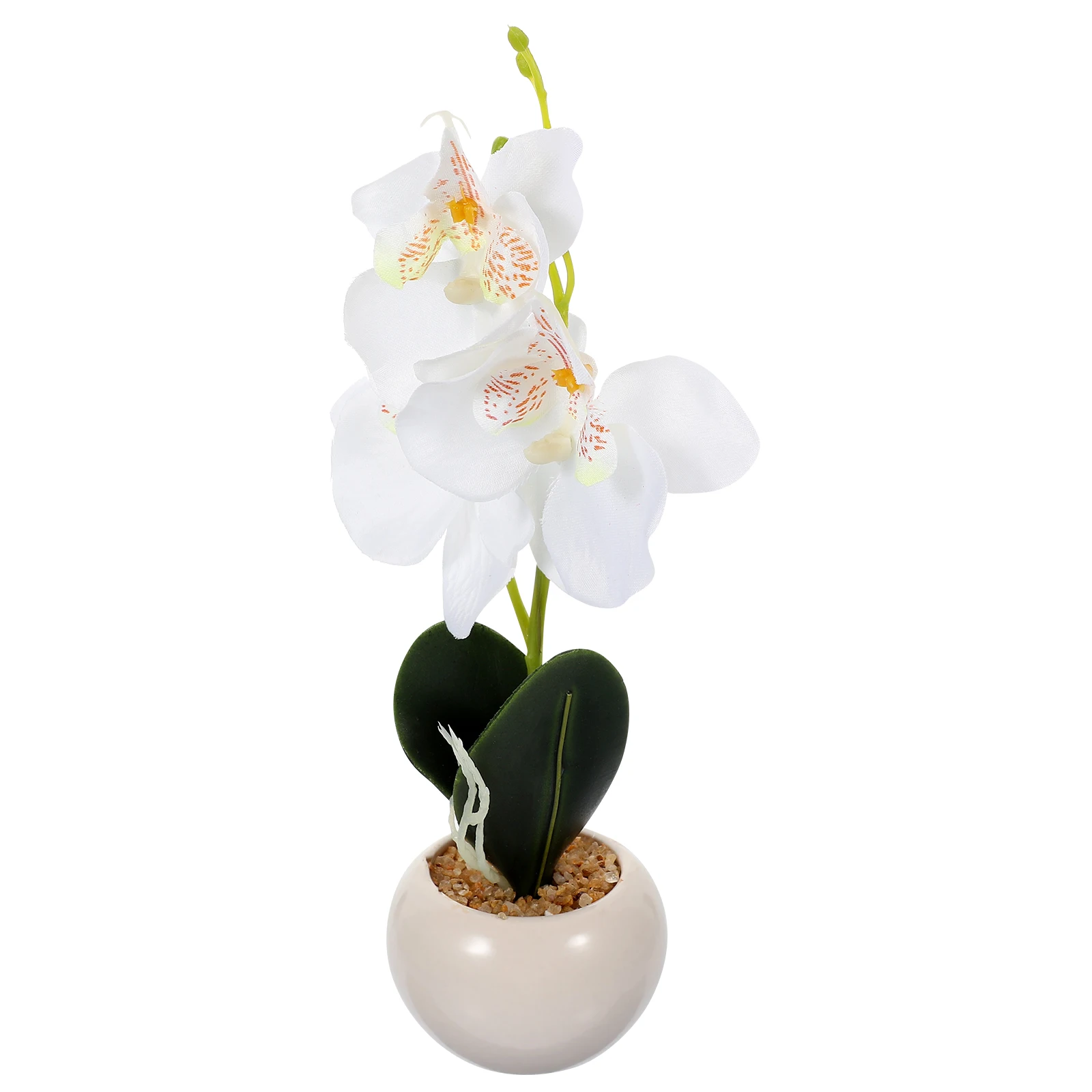 

Lifelike Phalaenopsis Artificial Potted Plant Decor Indoor Home Office Simulation Fake Plants In Pot For Room Kitchen Tabletop