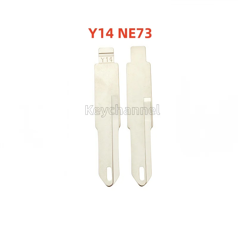 10pcs NE73 Car Key Blade Y14 KD Key Blank VVDI Flip Remote Blade Head for Renualt Peugeot Citroen for KEYDIY Xhore Flip Remote