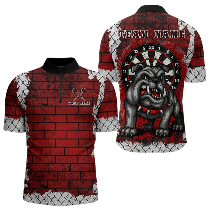 PLstar Cosmos' new personalized 3D printed red dart pattern polo shirt, unisex, casual team throwing sports series -9
